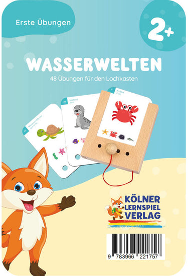 Erste Übungen - Wasserwelten 2+ – Lochkasten-Kartensatz vom Kölner Lernspielverlag, Produktansicht
