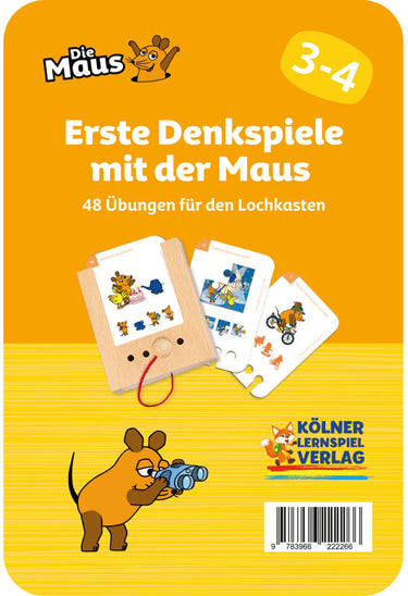 Denkspiele mit der Maus 3-4 – Lochkasten-Kartensatz vom Kölner Lernspielverlag, Produktansicht