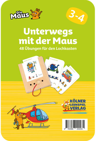 Unterwegs mit der Maus 3-4 – Lochkasten-Kartensatz vom Kölner Lernspielverlag, Produktansicht