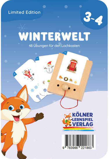 Winterwelt 3-4 – Lochkasten-Kartensatz vom Kölner Lernspielverlag, Produktansicht