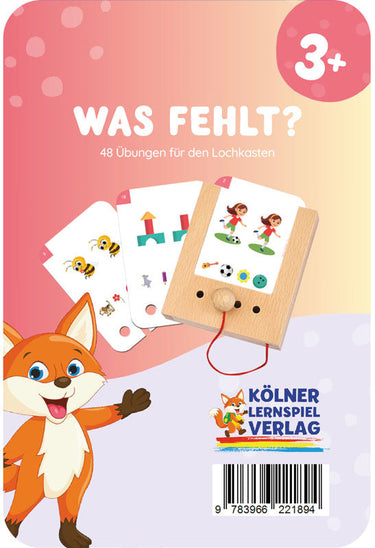 Was fehlt 3+ – Lochkasten-Kartensatz vom Kölner Lernspielverlag, Produktansicht