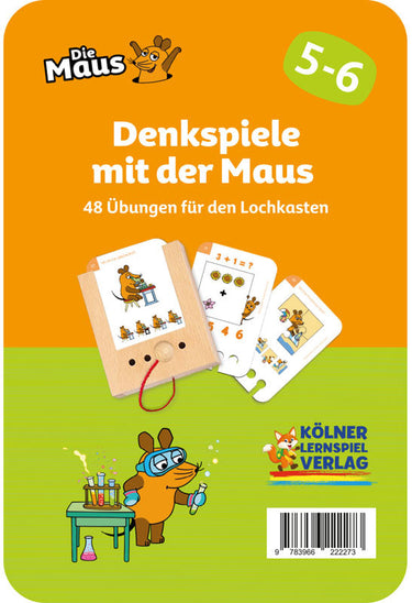 Denkspiele mit der Maus 5-6 – Lochkasten-Kartensatz vom Kölner Lernspielverlag, Produktansicht