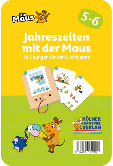 Jahreszeiten mit der Maus 5-6 – Lochkasten-Kartensatz vom Kölner Lernspielverlag, Produktansicht