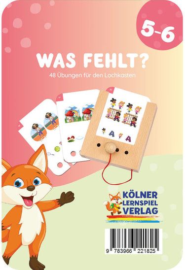 Was fehlt 6+ – Lochkasten-Kartensatz vom Kölner Lernspielverlag, Produktansicht