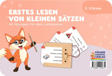 Erstes Lesen von Sätzen – Lochkasten-Kartensatz vom Kölner Lernspielverlag, Produktansicht