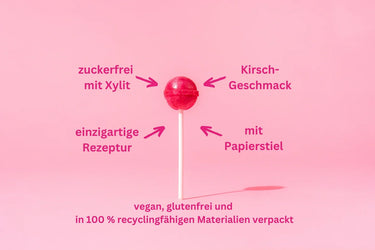Bluggar Lolli Kirsche Detailansicht