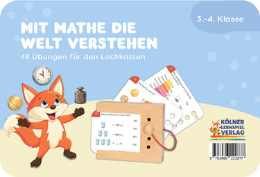 Mit Mathe die Welt verstehen – Lochkasten-Kartensatz vom Kölner Lernspielverlag, Produktansicht