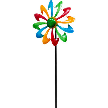 Invento Kinetik Art mehrfarbige Metallwindmühle Metal Wind Spinner