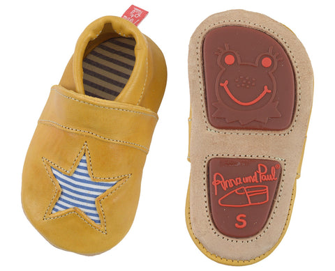 Anna und Paul Krabbelschuhe Stella mais Gummisohlen
