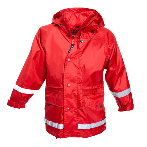 BMS atmungsaktive Regenjacke für Kinder - rot