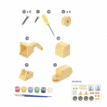 Egmont Toys Bulldozer zum Malen und Basteln Holz