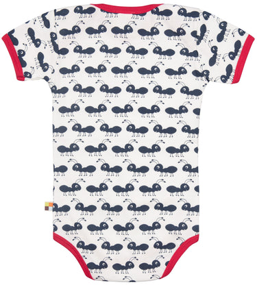 loud+proud Body kurzarm Motiv Ameisen Navy