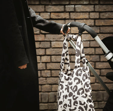Cloby Kinderwagen Haken Hooks Leder schwarz