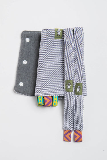 LennyLamb Schultergurtschoner LITTLE HERRINGBONE GRAU