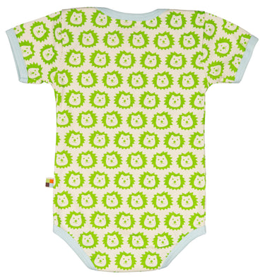 loud+proud Body kurzarm Motiv Igel lime