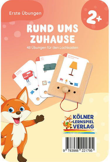 Erste Übungen - Rund ums Zuhause 2+ – Lochkasten-Kartensatz vom Kölner Lernspielverlag, Produktansicht