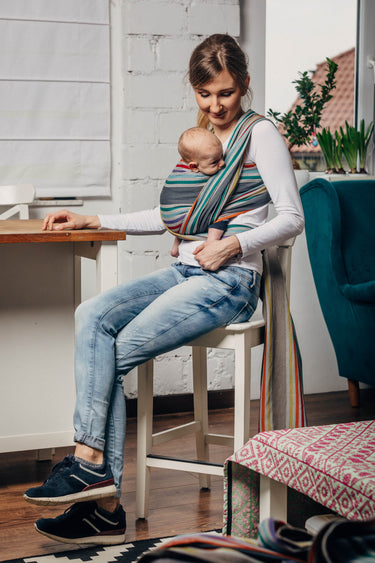 LennyLamb Tragetuch Oasis Kreuzköperbindung, 100% Baumwolle Größe 6 (M) 4,60m