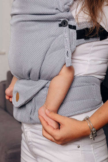 LennyLamb LennyUpGrade Basic Line Little Herringbone grey Fischgrätenmuster, 100% Baumwolle Standard