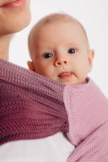 LennyLamb LennyHybrid Basic Line Little Herringbone ombre pink Fischgrätenmuster, 100% Baumwolle Sta