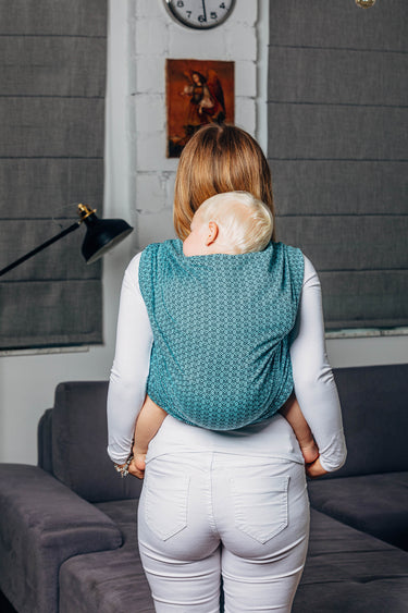LennyLamb Mein zweites Tragetuch Littlelove Amazonite Jaquardwebung, 100% Baumwolle Größe 6 (M) 4,60