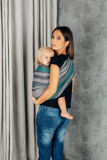 LennyLamb RingSling SMOKY MINT Standard, 100% Baumwolle Standard 1,8m