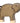 HOLZTIGER Elefant, klein, Rüssel hoch