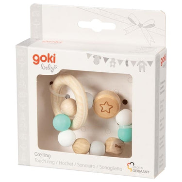 goki Baby Greifling Elastik Stern, türkis