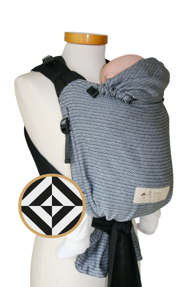 Storchenwiege BabyCarrier schwarz-weiss