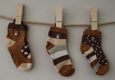 tree huggers® Montessori Socken stripes/dots/ladybug 3er Pack