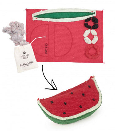 Inhalt des Oli & Carol DIY-Nähsets Wally Wassermelone