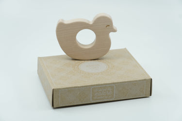 Wooden Story Beißring Ente „Teethers Baby Duck“ Holz natur