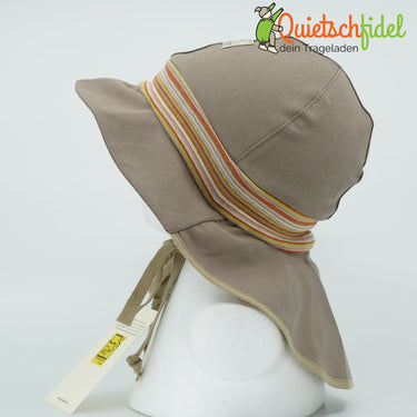 Pickapooh Feuerwehr Strick taupe UV 40 Sonnenhut