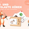 An- und Auslaute hören – Lochkasten-Kartensatz vom Kölner Lernspielverlag, Produktansicht