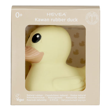 HEVEA Badeente Kawan mini, Naturkautschuk, Ente Eggnog Yellow