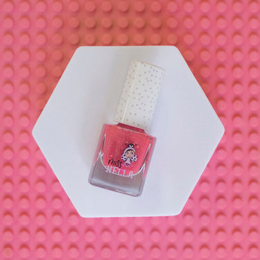 Miss Nella Sugar Hugs Kindernagellack Pink mit Glitzer MN18