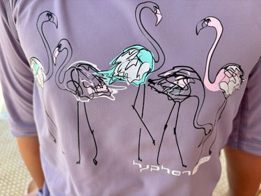 Hyphen sports UV Shirt flamingos purple ash