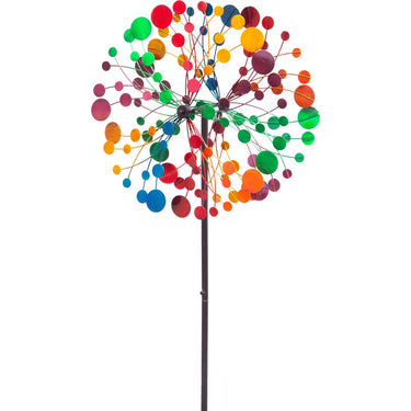 Invento Kinetik Art mehrfarbiges Kaleidoskop Duett Metall Windspiel Standwindspiel