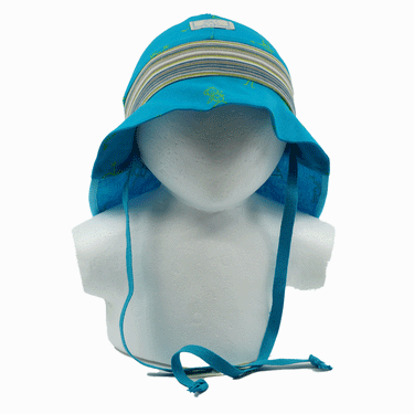 Pickapooh Feuerwehr Strick blau Männchen Sonnenhut