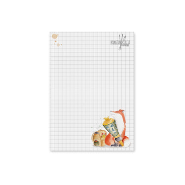 kunstundkegel Block "Fuchs - Einschulung" DIN A6 Recyclingpapier