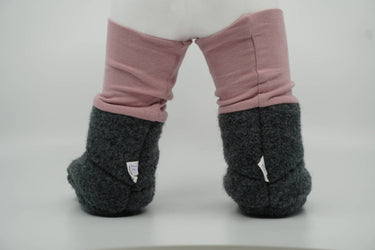 Rockzipfel Wollwalk Tragestiefel mit Wollfleece-Futter altrosa