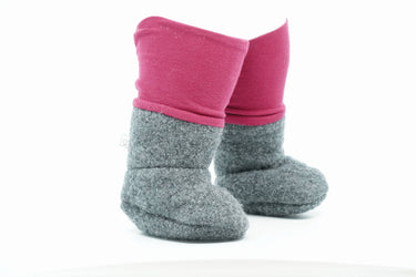 Rockzipfel Wollwalk Tragestiefel mit Wollfleece-Futter brombeere