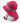 Pickapooh Feuerwehr Strick fuchsia UV 80 Sonnenhut