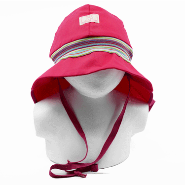 Pickapooh Feuerwehr Strick fuchsia UV 80 Sonnenhut