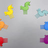 Pieksi Cuddle Corns – sieben Einhorn-Snack-Piekser in Regenbogenfarben