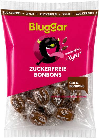 Bluggar zuckerfreie Bonbons Cola
