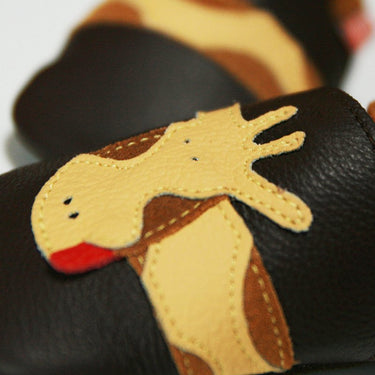 Liliputi® Krabbelschuhe Soft Baby Shoes Brown Giraffe