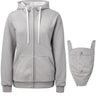 mamalila London Sweat-Tragejacke Graumeliert mit Einsatz