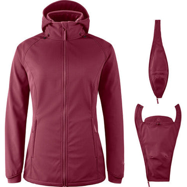 mamalila Allrounder fit Softshell-Tragejacke in Burgundy