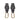 Cloby Kinderwagen Haken Hooks Leder schwarz