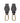 Cloby Kinderwagen Haken Hooks Leder schwarz